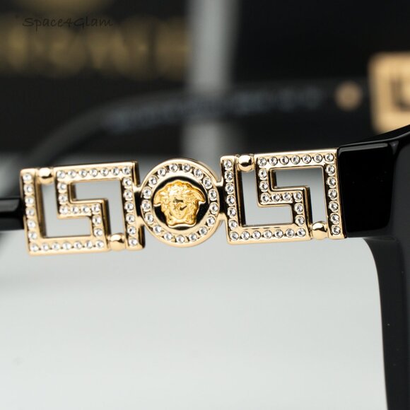 BRAND NEW Versace VE4471B GB1/87 Black Grey Square Women Sunglasses VE 4471B main image 5